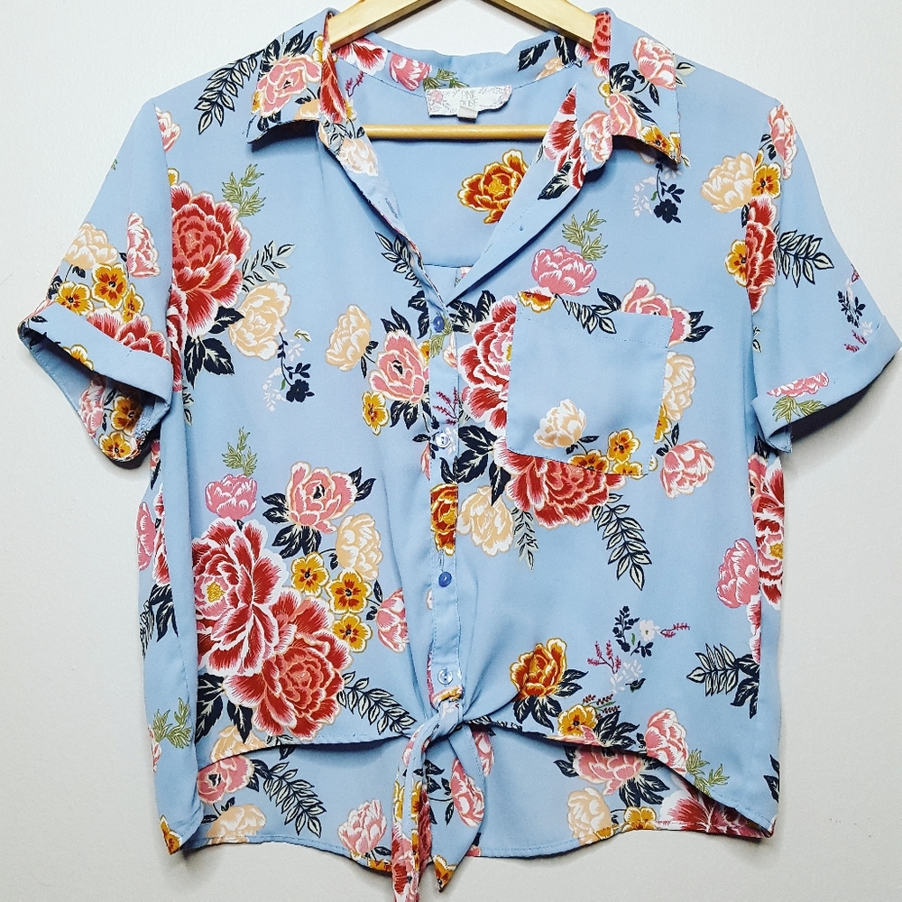 Floral Button Up Blouse